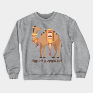 Happy Humpday Hump Day Cute Brown Camel Crewneck Sweatshirt